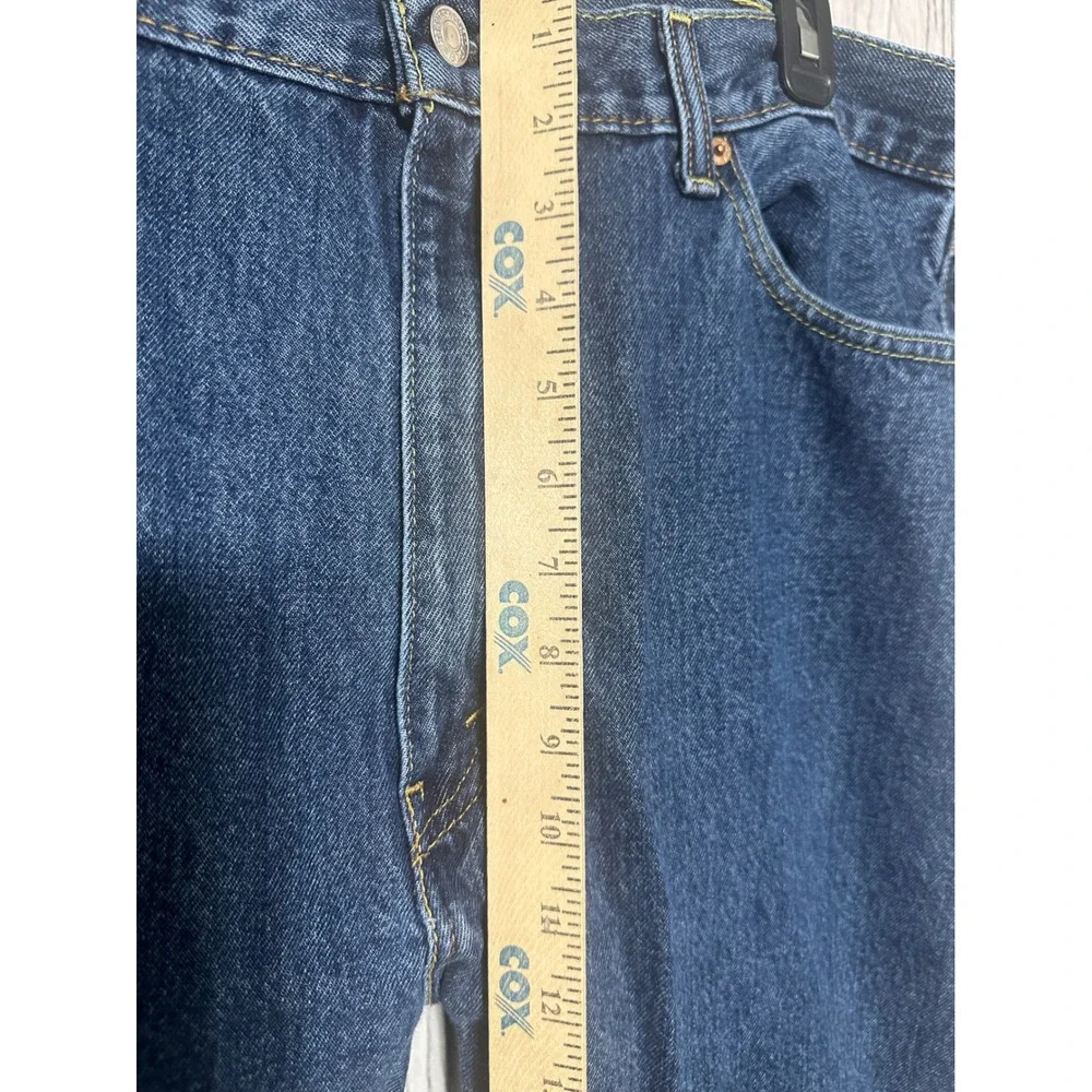 Levis 505 Regular Fit Straight Leg Blue Jeans Mens 40x30 Medium Wash Denim‎